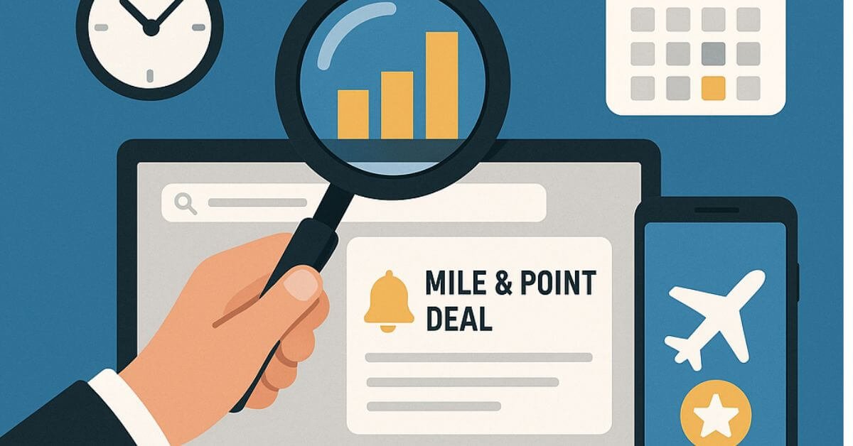 How to Monitor the Best Mile and Point Deals